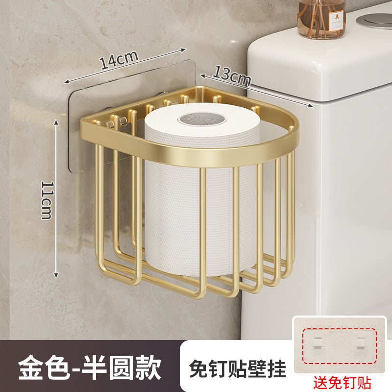 Cross-border non-punching bathroom storage rack set bathroom wrought iron wall-mounted rack wash storage