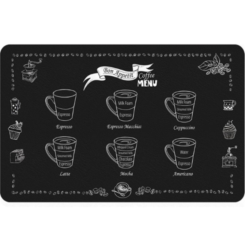 Kitchen drain mat diatom mud tableware drying mat countertop bar water-absorbent heat-insulating table mat coffee machine non-slip mat
