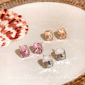 Pink diamond ear bone nails, super sparkling zircon cochlear nails, ear piercing, sleeping without taking off, simple and compact earrings, high-end sense of earrings
