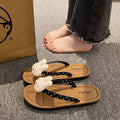 2026 new trendy bunny flip-flops: cute, non-slip, outdoor beach sandals for girls - wholesale