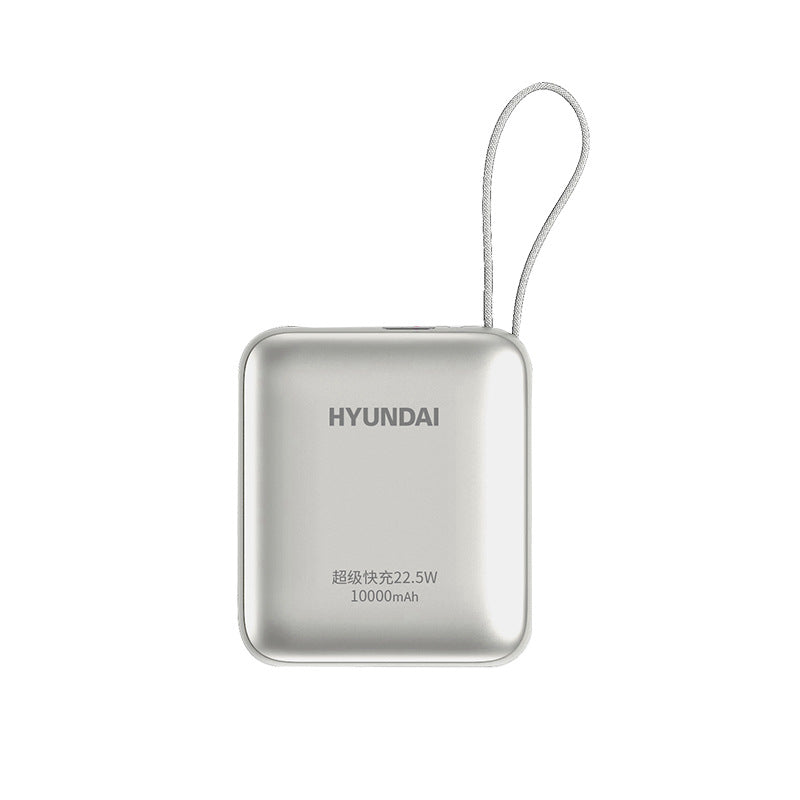 Modern mini portable fast charging power bank 10000mah high capacity built-in cable mobile power supply gift t179l
