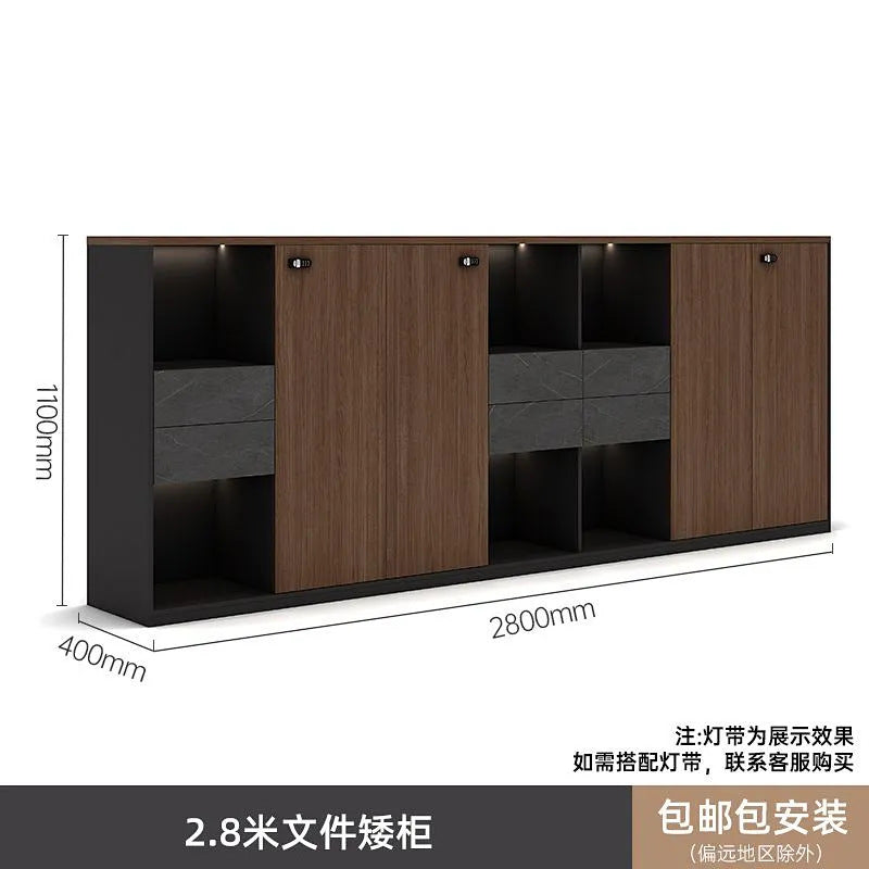 Office file cabinet wooden storage cabinet with lock information cabinet partition miscellaneous storage cabinet floor cabinet low cabinet combination