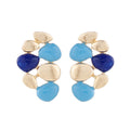 European and american cross-border jewelry: trendy enamel & faux pearl earrings - fresh, geometric, and high-end stud earring sets for women