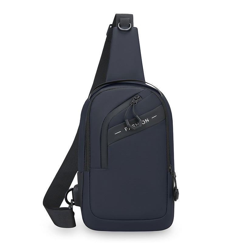 Cross-border new breast bag men's fashion casual business shoulder messenger bag youth large-capacity outdoor sports bag