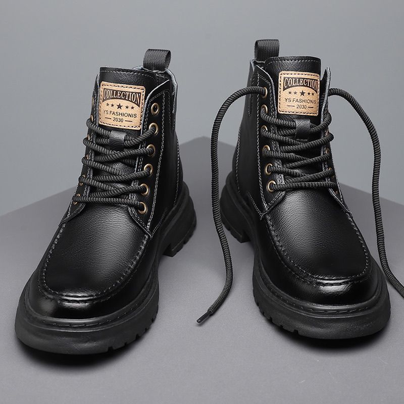 2024autumnew arrivalretrobootsmen's high-top britisheasiest for match slip-on casuallong high-end workwear boots
