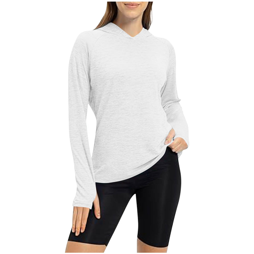 cross-border autumn hooded fitness top - slim fit, fingerless gloves, yoga long sleeve training running sports top for women
