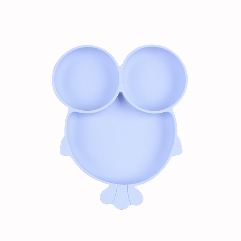 Silicone plate creative cartoon baby tableware suction cup portable soft silicone children's cross-border wholesale suction cup portable