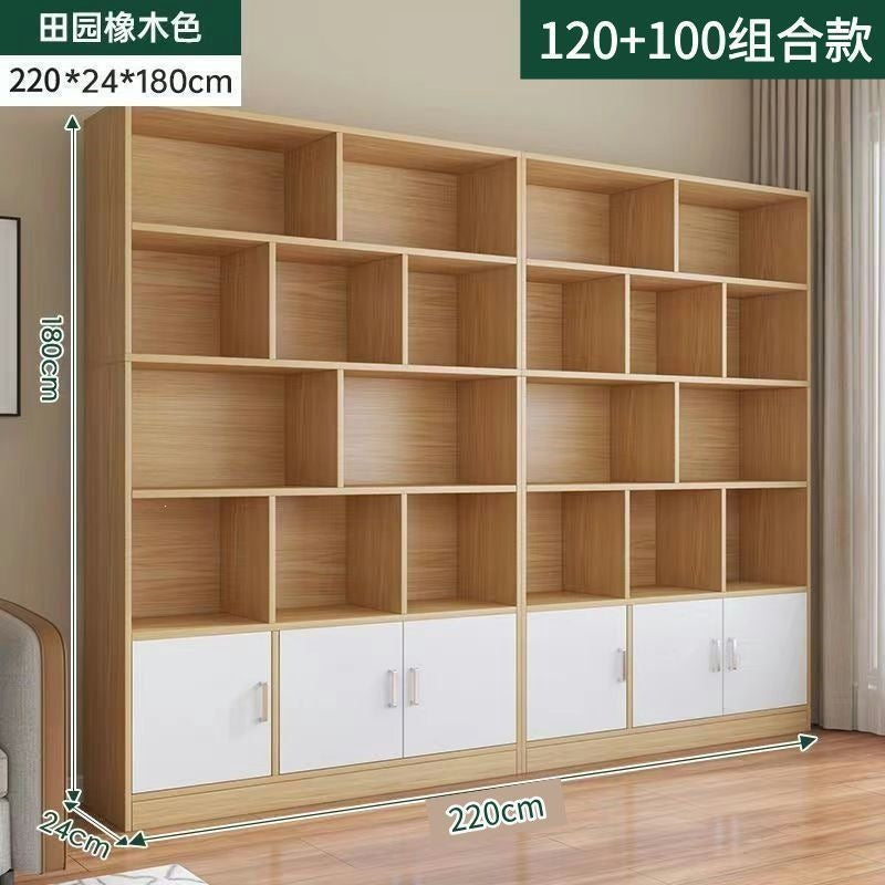 Modern minimalist floor-standing storage rack, wall-mounted certificate cabinet for living room/home use, office file cabinet, simple bookshelf