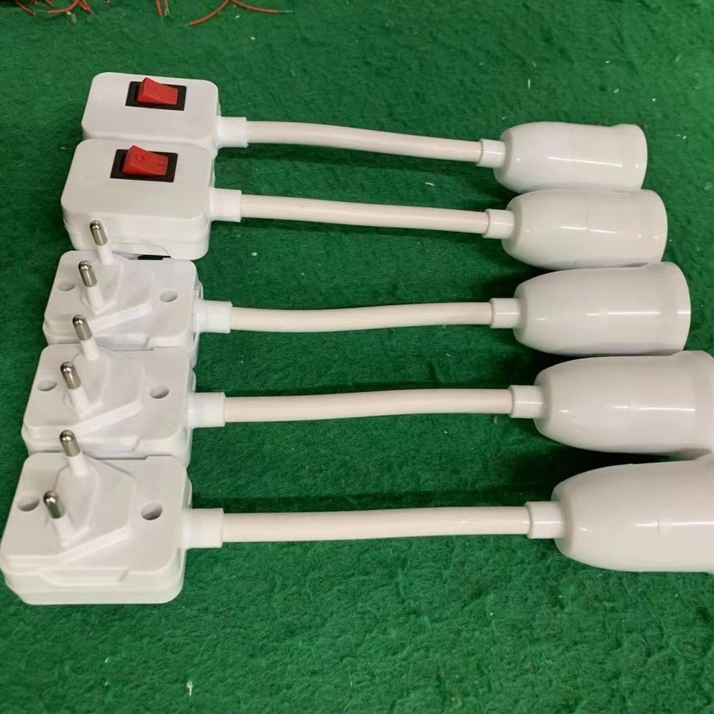 British standard lamp holder with switch socket lamp european standard hose lamp holder plug bedroom wall lamp e27 screw led plug lamp holder