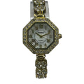 New arrival diamond-shaped full diamond sunflower dial, compact thin strap, high-value digital surface pull-out bracelet women's watch