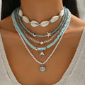 Wholesale starfish necklaces - european & american style, perfect for beach & vacation, faux pearl accents, women's layered necklace sets
