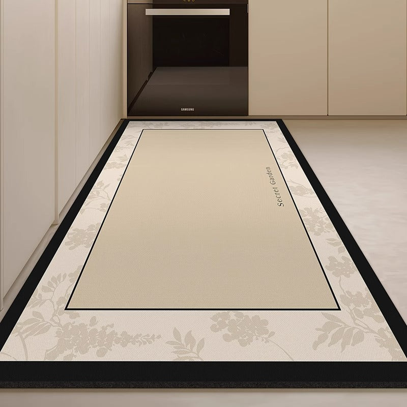 Kitchen floor mat - wipeable, low-maintenance, waterproof mat -  new design - stain-resistant diatomaceous earth mud mat - special anti-slip, oil-proof foot mat