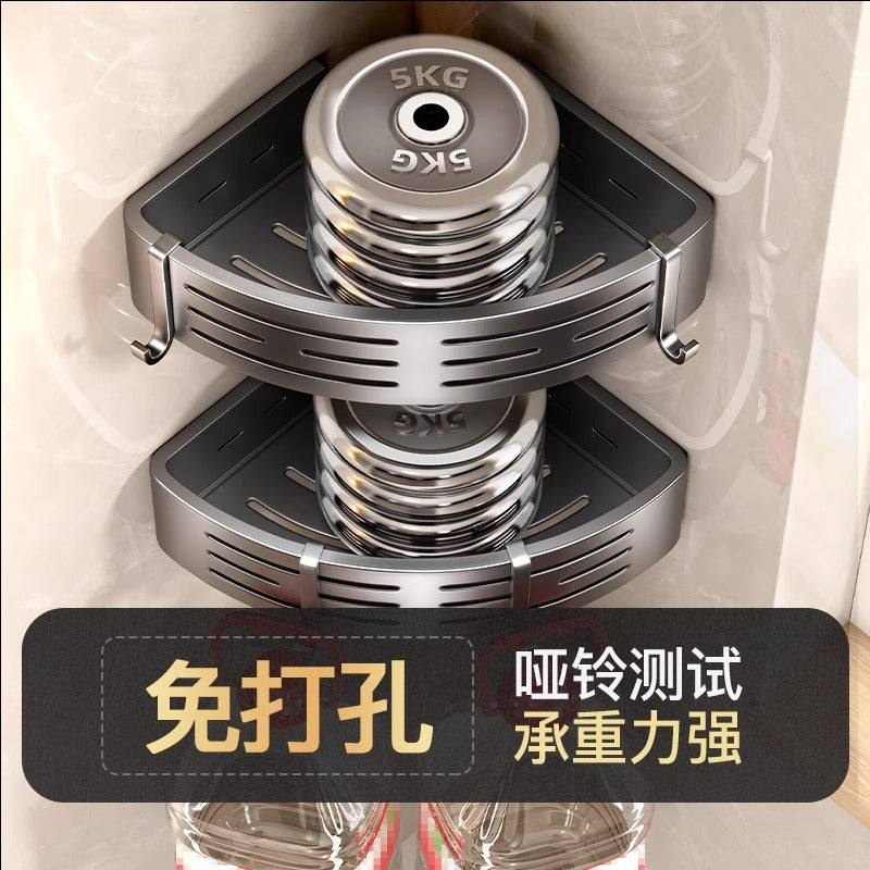 Bathroom storage rack bathroom wall storage rack punch-free wall-mounted toilet tripod washroom wash basin