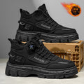 Winter men's shoes 2025 new fleece-lined warm swivel buckle high-top sneakers outdoor work boots martin boots cotton shoes