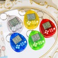 creative round keychain tetris mini game console toy handheld electronic game console charm