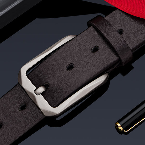 Emperor Paul Belt Men's 2023 New Leather Pin Buckle Belt Versatile Men's Pure Cowhide Young People's Belt