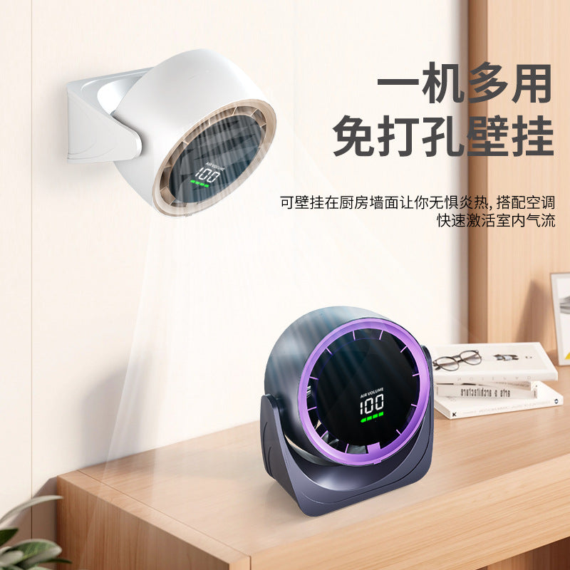 New arrival cross-border desktop circulation fan usb charging high speed 100-speed turbine wall-mounted remote control timing desktop fan