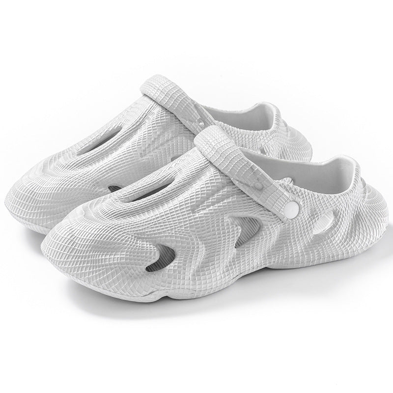 eva clogs men's summer new slippers men's outdoor non-slip shit-stepping toe-cap beach shoes for men