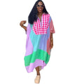 European and american cross-border african women's fashion:  autumn/winter new collection - stylish turn-down collar, loose fit, three-quarter sleeve printed shirt dress