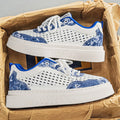 Men's summer breathable woven mesh versatile athletic casual trendy shoes - men's anti-slip thick-soled height-increasing white sneakers