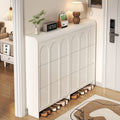 Cream style tipping shoe cabinet for home door entrance door entrance cabinet all-in-one space-saving ultra-thin multi-layer storage shoe rack