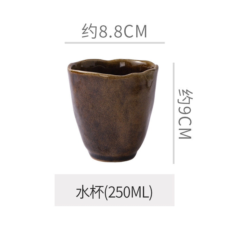Creative ceramic special-shaped bowls, plates and tableware combination stylishclassy sense kiln-turned ceramic plate western food steak plate