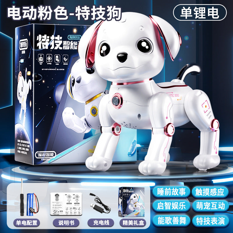 Kids' remote control pet robot dog - stunt, electric, sensor-activated, musical, dancing, smart robot dog - birthday gift toy