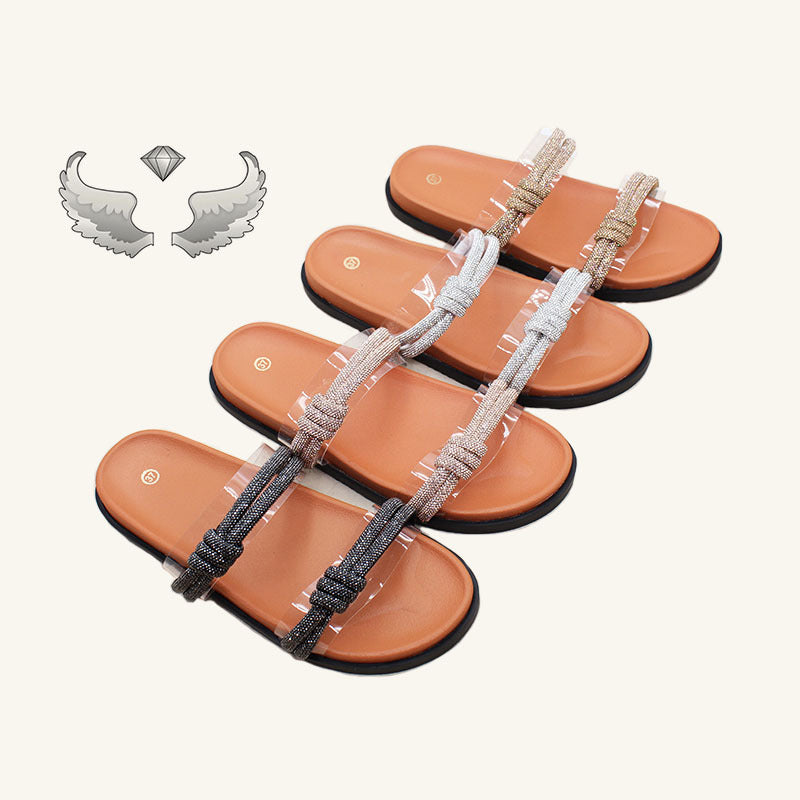 Wholesale Slippers Foreign Trade Chaozhou Women's Shoes New Platform Slippers Fashion Rhinestone Craft Shoes