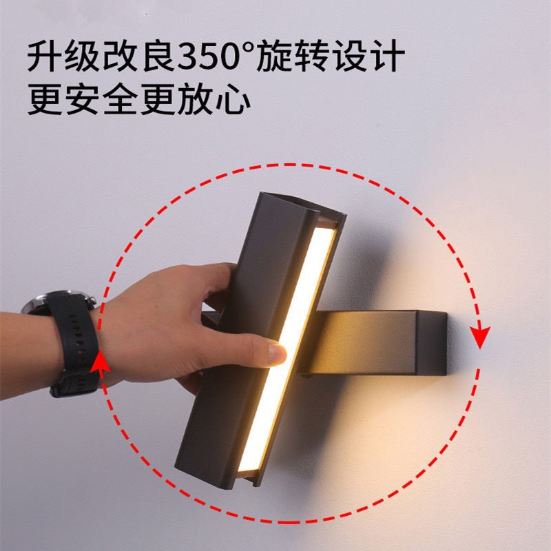 Full spectrum bedroom bedside wall lamp minimalist creative staircase living room study wall aisle light rotatable wall sconce