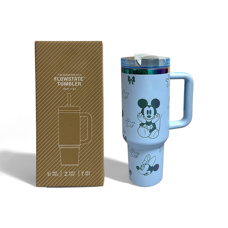 hot-selling stanley thermos cup, high-looking mickey series water cup, 304 stainless steel outdoor car cup