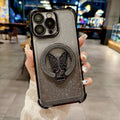 New 17 apple 16 butterfly glitter stand magnetic phone case, four-corner drop protection iphone 15 cover, compatible with iphone 13