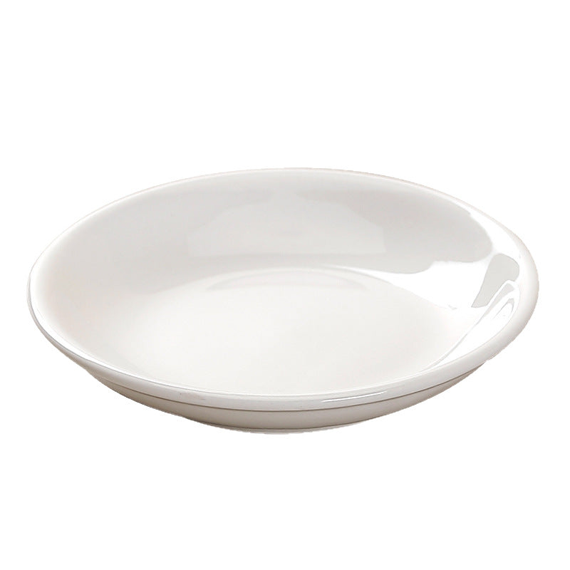 Ceramic small flavor plate pure white soy sauce plate round commercial vinegar plate dipping plate hot pot seasoning bowl can be processed with word mark