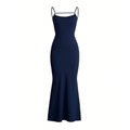 Shein independent cross-border european and american women's fashion: elegant & sexy backless short-sleeve designer party dress