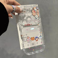 Suitable for iphone18 cartoon animal anti-fall mobile phone case apple 17promax transparent color heart cute hard case