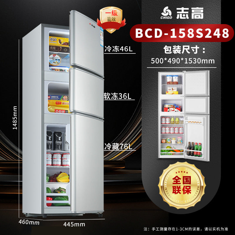 Chigo refrigerator - energy star tier 1, dual-cooling refrigerator-freezer, ideal for home, dorm, and rental properties - compact refrigerator