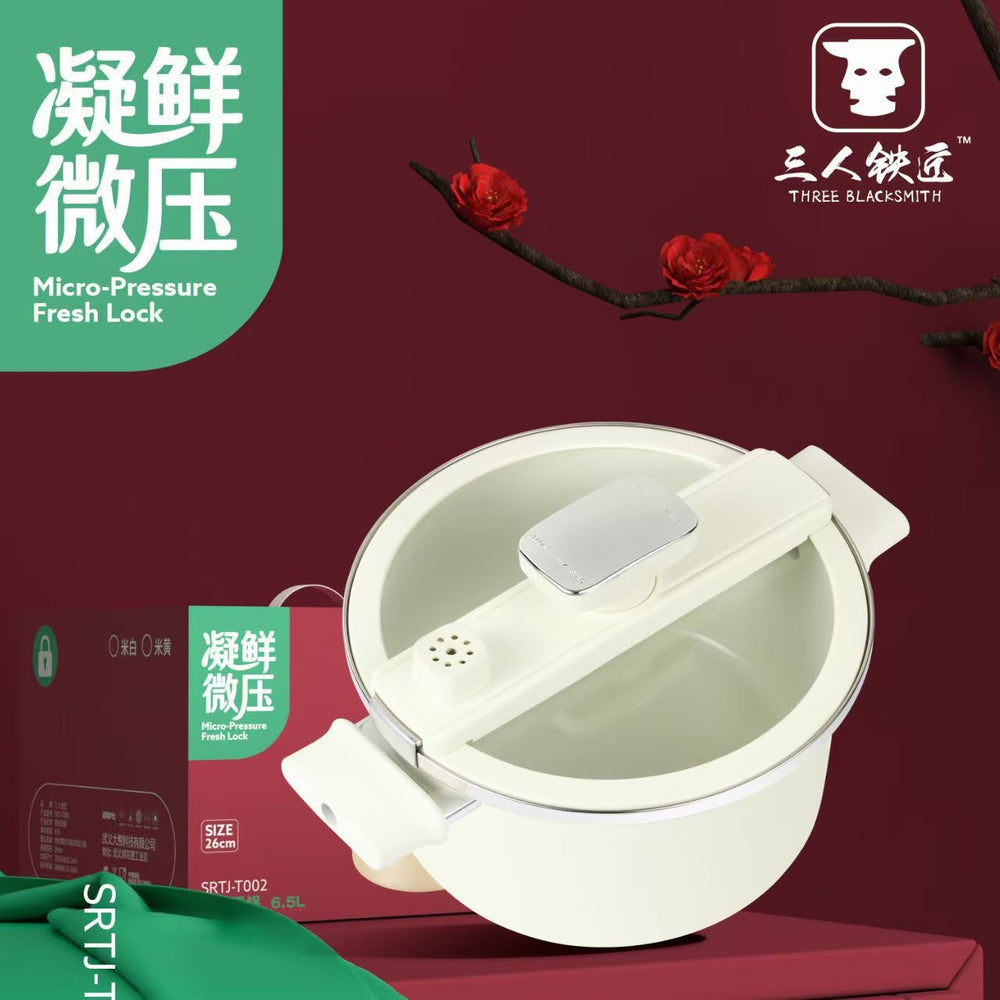 Three-person blacksmith micro-pressure soup pot for homelarge capacity stewing and soup pressure cooker cup soup pot new arrival enamel pot for cooking soup