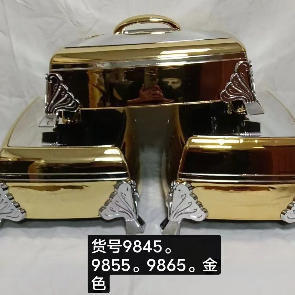 Export cross-border 3pcs square high-end insulated lunch box 4l-5l-6l food warmer container