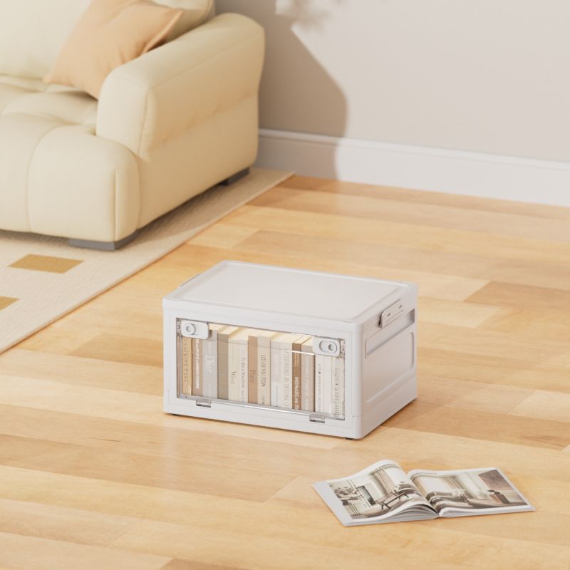 Household storage box Foldable large-capacity storage box Snack sorting box Clothing toys Dust-proof storage box with lid