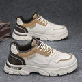 Workwear sneakers men's 2026new arrivalspring mesh breathable mencasual shoes men's thick soleboots men's shoes