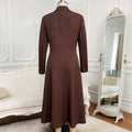 New professional dress set: blazer collar double-breasted elegant commute dress two-piece suit set