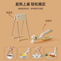 Silicone non-slip oven mitts three-piece kitchen clip bowl clip suit dish steamer for home clip tool