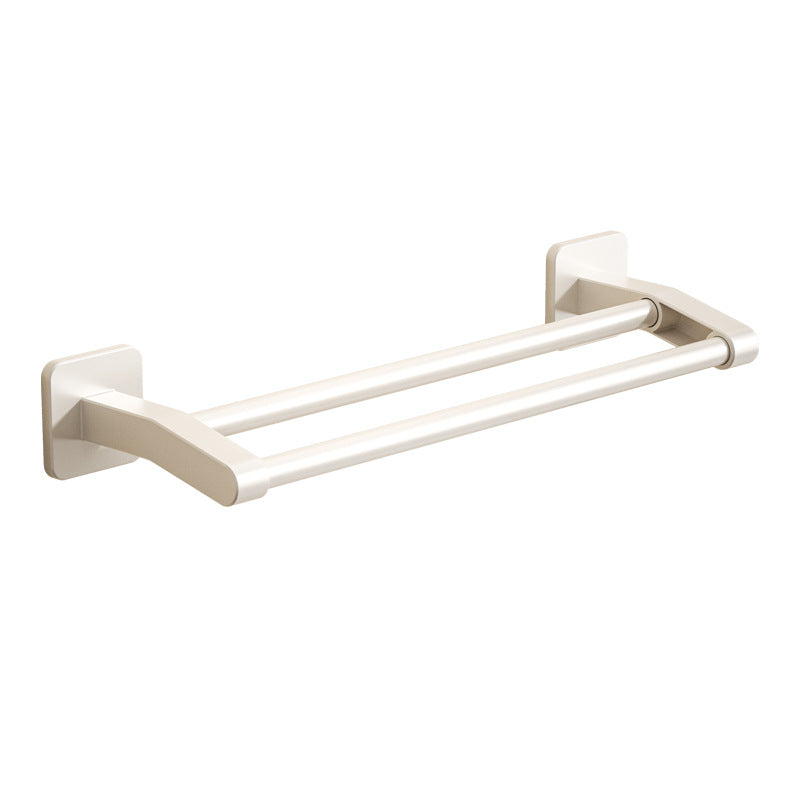 White towel rack, toilet non-punching wall rack, bathroom double single rod toilet, toilet storage hanger