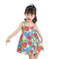summer girls' dress, kids' trendy princess sundress, girls' dress, new children's floral dress
