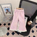 Girls' fall outfit set : new stylish and trendy children's clothing - heart print top and pants two-piece set