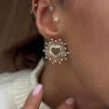 Women's earrings wholesale: cross-border sun eye earrings, unique design, light luxury, high-end star and heart studs
