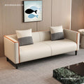 Cat claw leather sofa small apartment rental house living room bedroom clothing store double three-person sofa negotiation reception sofa