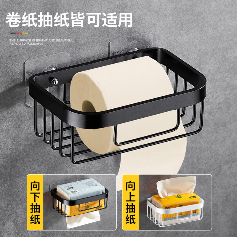 No punching paper towel holder, toilet roll paper, hand paper basket, toilet paper reel, paper towel pumping space aluminum gold black silver