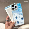 Turtle and starfish design, eye-catching phone case for apple 17 pro max. perfect for the beach, this iphone 16 case offers drop protection and a vibrant, ocean-inspired look
