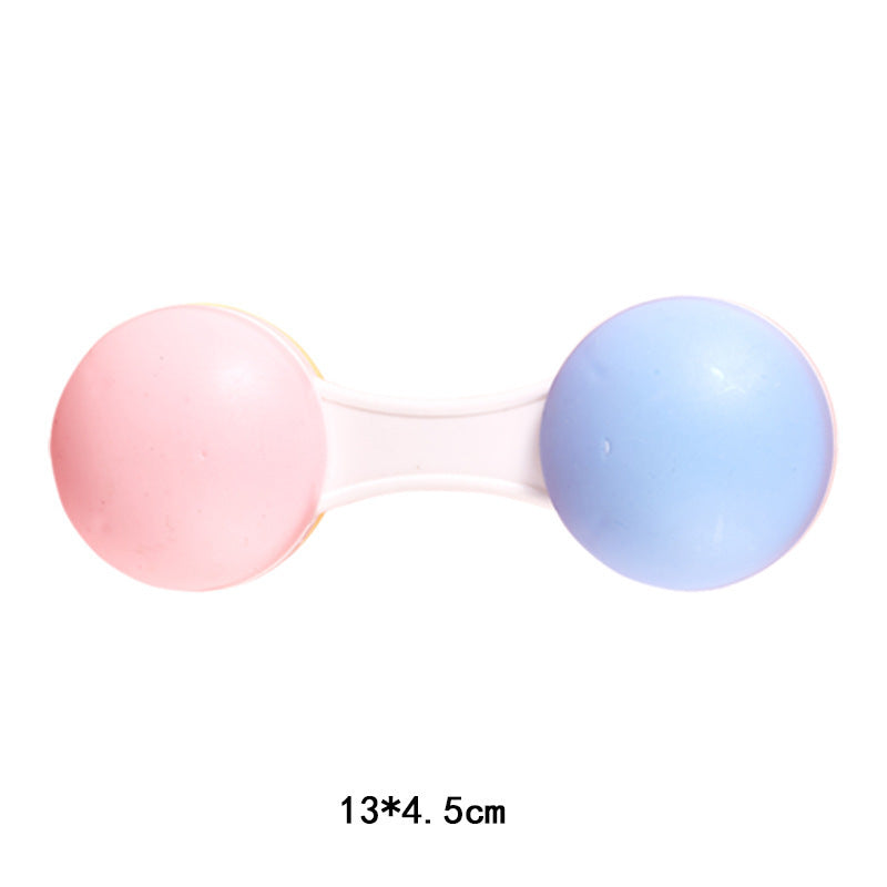 Cross-border  export baby hand rattle toy can bite tooth glue grinding teeth 0-1 year old early education puzzle hand ball
