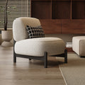 Cream style solid wood sofa chair normcore cashmere lazy lounge chair japanese style small apartment casual sofa seat